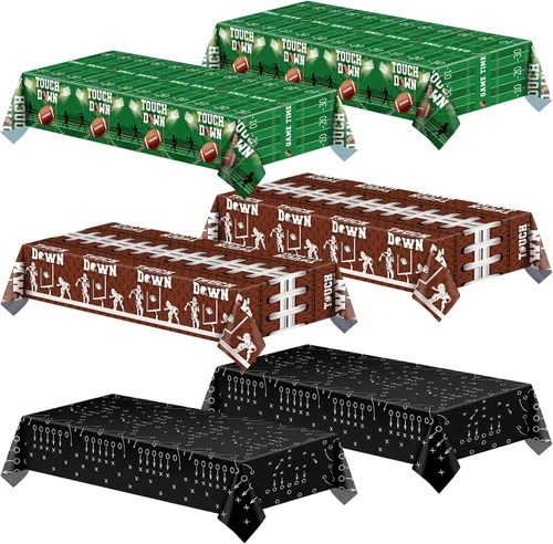 Vista 12 de Paquete de 6 manteles de plástico para cumpleaños, mantel desechable