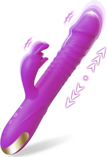 Vista 7 de SUPOLA - Vibradores de consolador con empuje, juguetes sexuales para adultos para mujeres - Juguetes sexuales, consoladores, vibrador de conejo