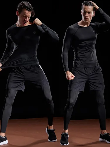 Vista 7 de Neleus - Camisas de compresión de manga larga para hombre, para ejercitarte, correr, 3 u.