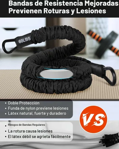 Vista 5 de Resistance Bands, Exercise Bands, Resistance Bands for Working Out, Pull Up Assistance Bands, Work Out Bands with Handles for Men and Women Fitness