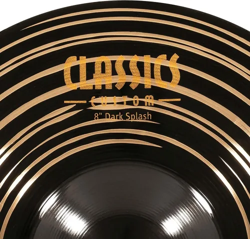 Vista 4 de Classics Custom Dark - Platillo Splash de 8 pulgadas para batería - Fabricado en Alemania - Bronce B12, 2 años de garantía Platillo para batería