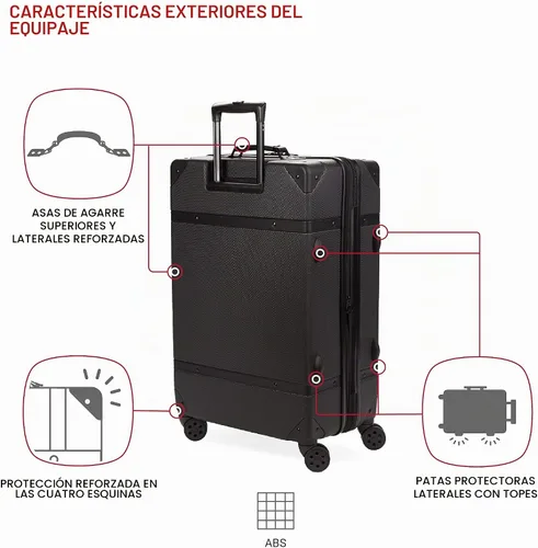 Vista 3 de SwissGear 7739 Maleta rígida con ruedas giratorias, color rubor, juego de 2 piezas (19/26)