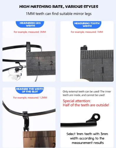 Vista 5 de 1 par de lentes de metal de repuesto para brazos, kit de reparación de lentes de sol ligero y cómodo para gafas, gafas de sol y gafas, fácil
