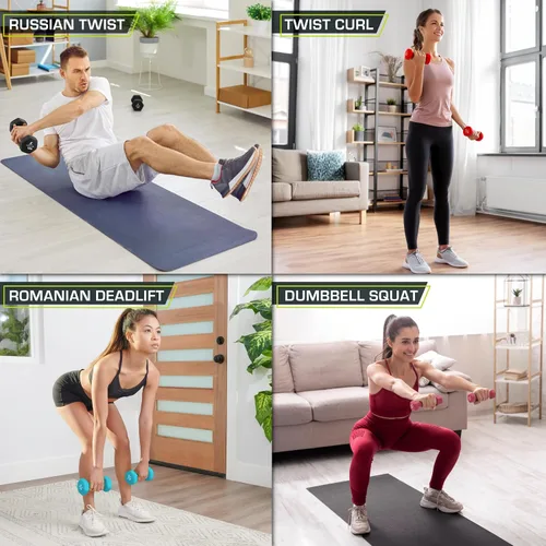 Vista 8 de ProsourceFit Neoprene Dumbbell Coated for Non-Slip Grip