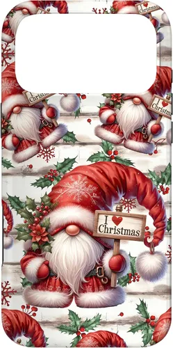Vista 22 de iPhone 16 Love Christmas Gnomo Shabby Chic Decoración para mujer Bonita funda de Navidad