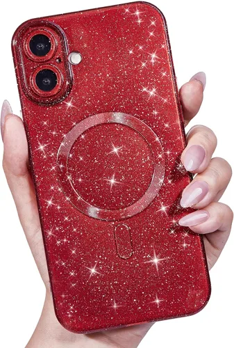 Vista 92 de LoeoeL Funda para iPhone 12 con Purpurina Compatible con Magsafe, Femenina Linda Brillante Magnética Mag Safe Bonita Funda para Teléfono