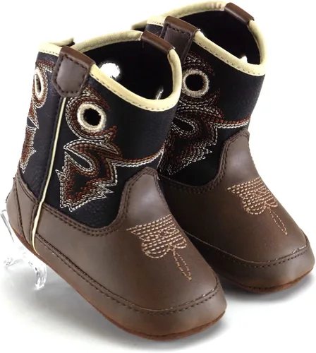 Vista 4 de M&F Western Kids Unisex-Child Trace Baby Boy's InfantToddler Bucker Boot First Walker Shoe