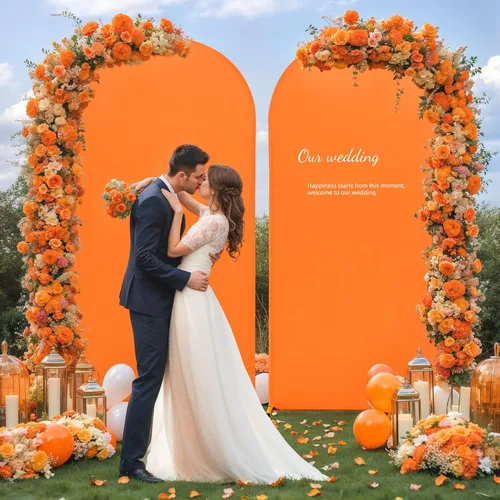 Vista 181 de Baby Blue Arch Backdrop Cover, 6FT Spandex Fitted Wedding Arch Stand Covers Round Top Chiara Backdrop Cover for Birthday Party Ceremony Banquet Azul