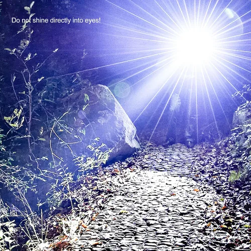 Vista 8 de LED Headlamp, Rechargeable Wearable Motion Sensor Headlight with LCD Screen for Outdoor Camping Cycling Hiking Fishing