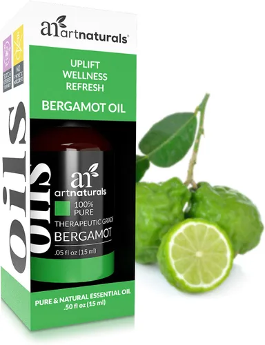 Vista 2 de artnaturals Aceite esencial de bergamota 100% puro, (0.5 onzas líquidas), fragancia cítrica de grado terapéutico sin diluir, refrescante