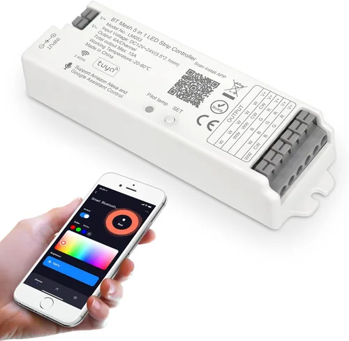 Vista 8 de LM052 ZigBee 3.0 Controlador de tira LED RGB CCT RGBW 5 en 1 regulable compatible con Smart Life APP/Alexa Echo/Google Assistant Home/Siri