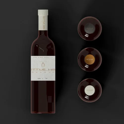 Vista 4 de Mr-Label Etiqueta de vino impermeable mate blanca de 4" x 3-1/3" - para impresora de inyección de tinta y láser - para botella de vino de 750 ml