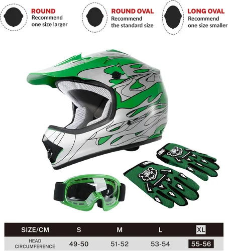 Vista 105 de SLMOTO - Casco DOT para niños y jóvenes, casco de motocross para todoterreno y calle, casco de motocicleta, casco de bicicleta de tierra, motocross