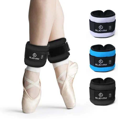 Vista 9 de ELEAMY Pesas de tobillo para mujeres y hombres, pares de 0.5 libras, 1 libra, 2 libras, 3 libras, para caminar, correr, yoga, fitness, tela de seda