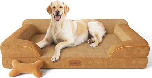 Vista 31 de CWAWZ Cama ortopédica para perros extra grandes, cama ortopédica para perros con espuma viscoelástica de gel refrescante, cama impermeable