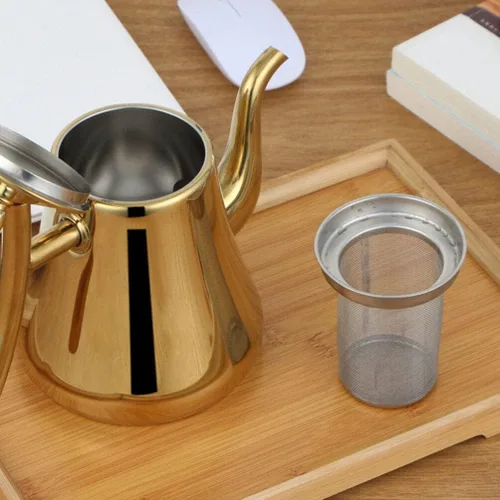 Vista 8 de Kichvoe Malla de filtro de tetera de acero inoxidable para té suelto