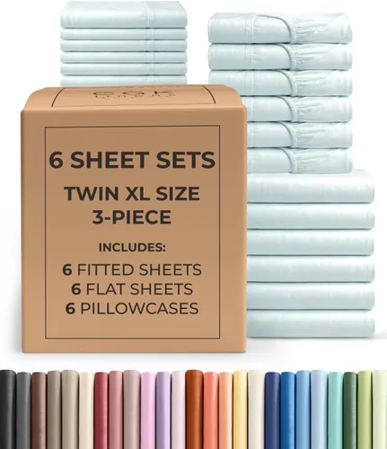 Vista 96 de Pack of 2, Twin Size 3 Piece Sheet Set - Breathable & Cooling - White