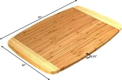Vista 3 de CBN115 Napa Tabla de cortar de bambú para cocina Bloque de carnicero Tabla de cortar - 15 x 12 x 0.75 pulgadas
