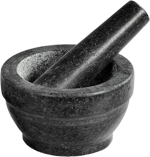 Vista 7 de Kesper Mortero con raqueta, 4.3 x 3.0 in, porcelana, blanco/negro