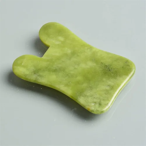 Vista 6 de Rascador de piedra de jade natural, herramientas de masaje Gua Sha, para el cuerpo, meridiano, raspado facial, adelgazante, desintoxicación