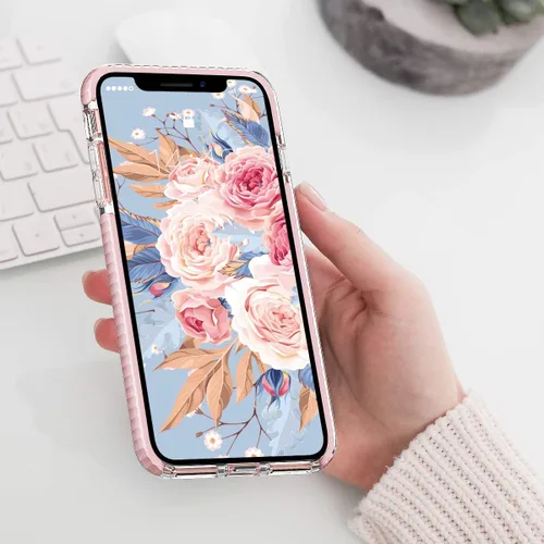 Vista 7 de MATEPROX Compatible con iPhone 11 Funda transparente, delgada, transparente, a prueba de golpes, para iPhone 11 6.1 (rosa)