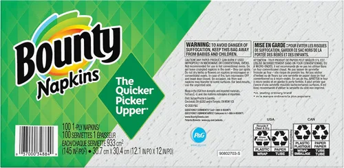 Vista 4 de Servilletas de papel Bounty Quilted, Blanco