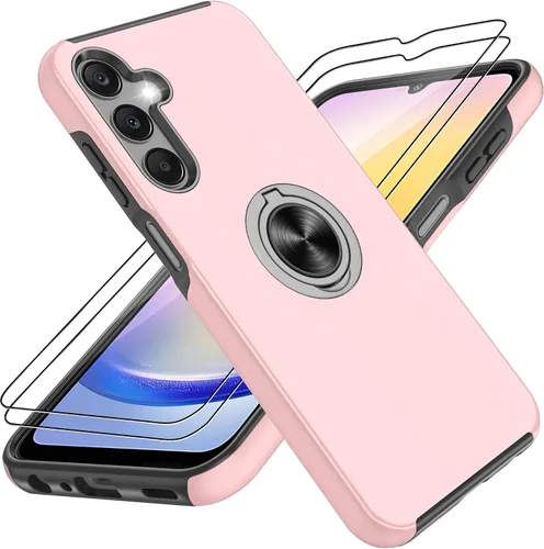 Vista 53 de Gritup Funda para Pixel 6A con protector de pantalla HD, soporte de anillo magnético 360 para Google Pixel 6A, color negro