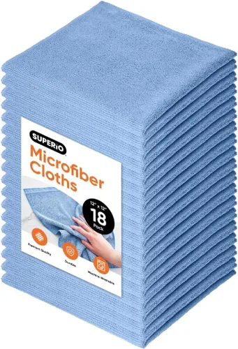 Vista 19 de Superio Microfiber Cleaning Cloths Color-Coded for Easy Organization, Ultra-Soft, Durable, Multi-Purpose Cloths for Bathroom, Kitchen, Windows