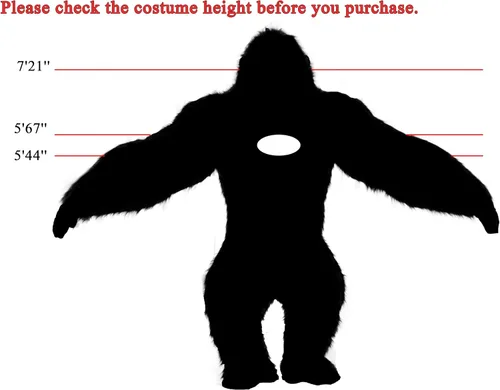 Vista 2 de Disfraz inflable de gorila rugido de King Kong para actividades de Halloween, disfraz de mascota de orangután
