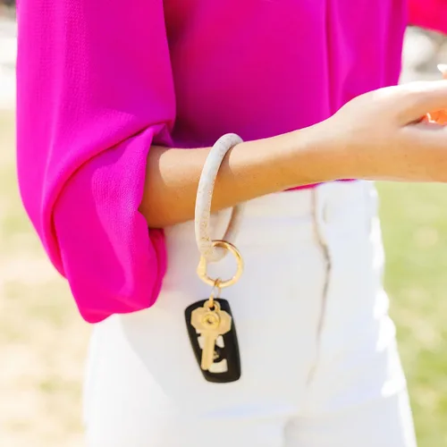 Vista 2 de Oventure, Llavero de pulsera original, llavero Big O de silicona - Colección Confeti
