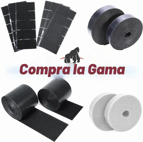 Vista 7 de Tiras de cinta autoadhesivas de gancho y bucle, correas de 1 x 4 pulgadas de ancho, cierre de cinta adhesiva resistente, 15 tiras (negro)