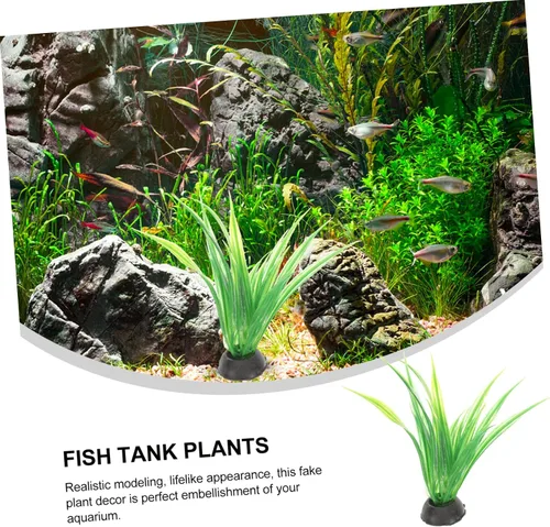 Vista 2 de 10 piezas de acuario paisajismo decoración de acuario plantas de plástico plantas de acuario agua viva decoración de acuario paisaje decoración