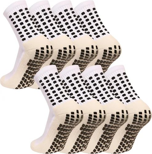 Vista 15 de Calcetines de fútbol con agarre para hombre, calcetines atléticos antideslizantes, calcetines de fútbol americano y baloncesto antideslizantes