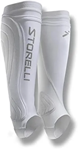 Vista 6 de Storelli BodyShield Espinilleras, Mangas de Espinilleras de Compresión Premium para Jugadores de Fútbol, Resistentes a los Rayos UV, Unisex, 1 Par