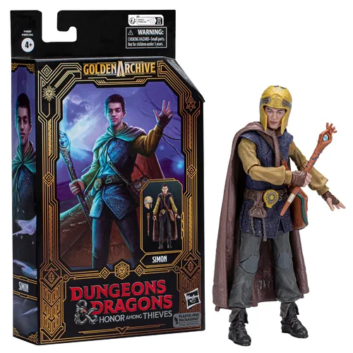 Vista 9 de Dungeons & Dragons Honor Among Thieves Golden Archive Simon Figura coleccionable de 6 pulgadas a escala D&D Figuras de acción