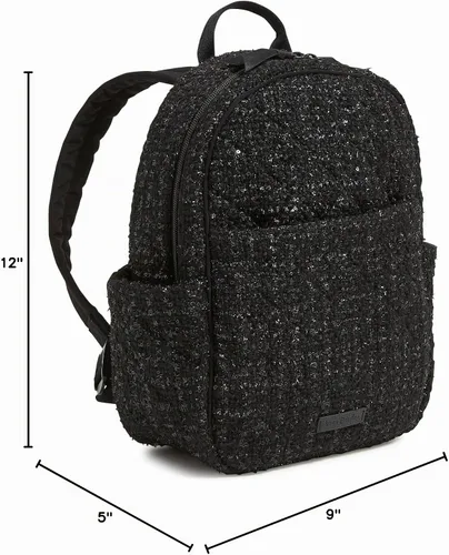 Vista 7 de Vera Bradley - Mochila pequeña de algodón para mujer Negro