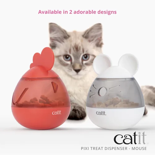 Vista 11 de Catit PIXI - Dispensador de golosinas, juguete interactivo para gatos, ratón