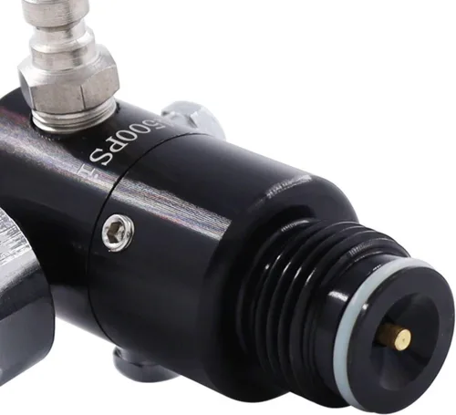 Vista 7 de TUXING 4500PSI Paintball Air Tank Regulador Válvula Calibre, Regulador de Paintball de aluminio duradero, para industrial, M18* 1.5
