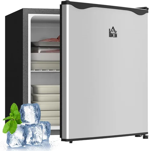 Vista 10 de HOMCOM - Congelador mini de mostrador de 3 pies cúbicos, congelador compacto vertical con estantes removibles, puerta reversible para el hogar Blanco