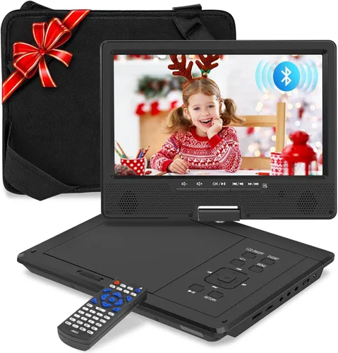 Vista 11 de HotHat Reproductor de DVD portátil de 7.5 "pantalla giratoria HD para niños Azul