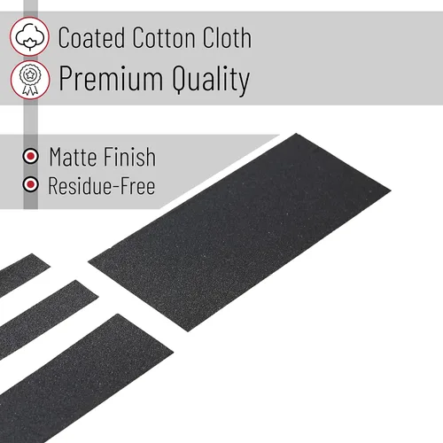 Vista 3 de Bates Cinta de Gaffing de 2 pulgadas x 23 yardas, paquete de 2 unidades - Negro, Cinta Multiusos para Suelo y Cable