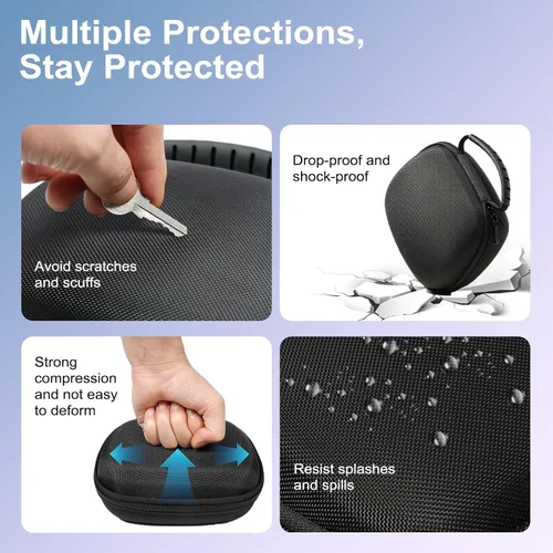 Vista 6 de TiMOVO Controller Keyboard Carrying Case for PS5PS5 EdgeXbox Controller, PS5 Travel Case with Accessory Storage Holder, Hard Shell Protective Bag