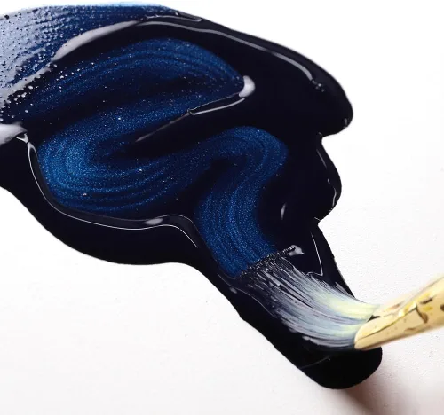 Vista 4 de GOLDEN Acrílicos de alto flujo, tono azul prusiano, botella de 1 fl. oz, pintura acrílica profesional, transparente