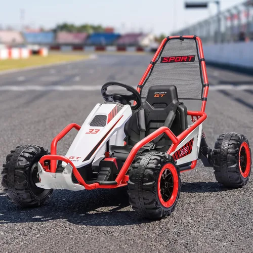 Vista 10 de Go Kart eléctrico de 24 V para niños a partir de 6 años, carrito de deriva Azul