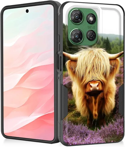 Vista 165 de Funda para Moto G Play 4G 2024, resistente de doble capa híbrida de policarbonato duro, goma suave, a prueba de golpes, funda protectora resistente