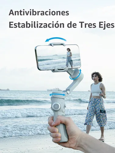 Vista 7 de FeiyuTech VB4 Kit de 3 ejes Smartphone Gimbal – Barra de extensión integrada de 8.5 pulgadas, seguimiento facial AI y luz de relleno, funda