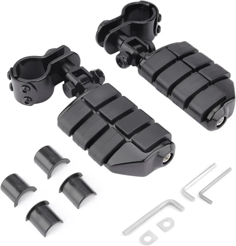 Vista 6 de Reposapiés para motocicleta compatibles con Harley Touring, Yamaha, Honda, Suzuki, Kawasaki, 25 mm, 32 mm, 34 mm, para protección del motor