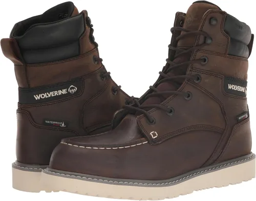 Vista 7 de WOLVERINE Botas de construcción de cuña impermeable con punta de acero de 8 pulgadas para hombre