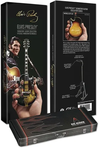 Vista 6 de Axe Heaven Elvis Presley '68 Special de Cuerpo Hueco Réplica de Mini Guitarra Licenciada (EP-361)
