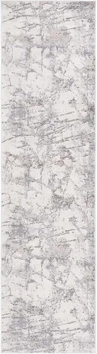 Vista 2 de SAFAVIEH Eternal Collection ETL218A - Alfombra de pasillo, 2 pies 2 pulgadas x 8 pies, marfil y gris, diseño abstracto moderno, no desprende pelusa